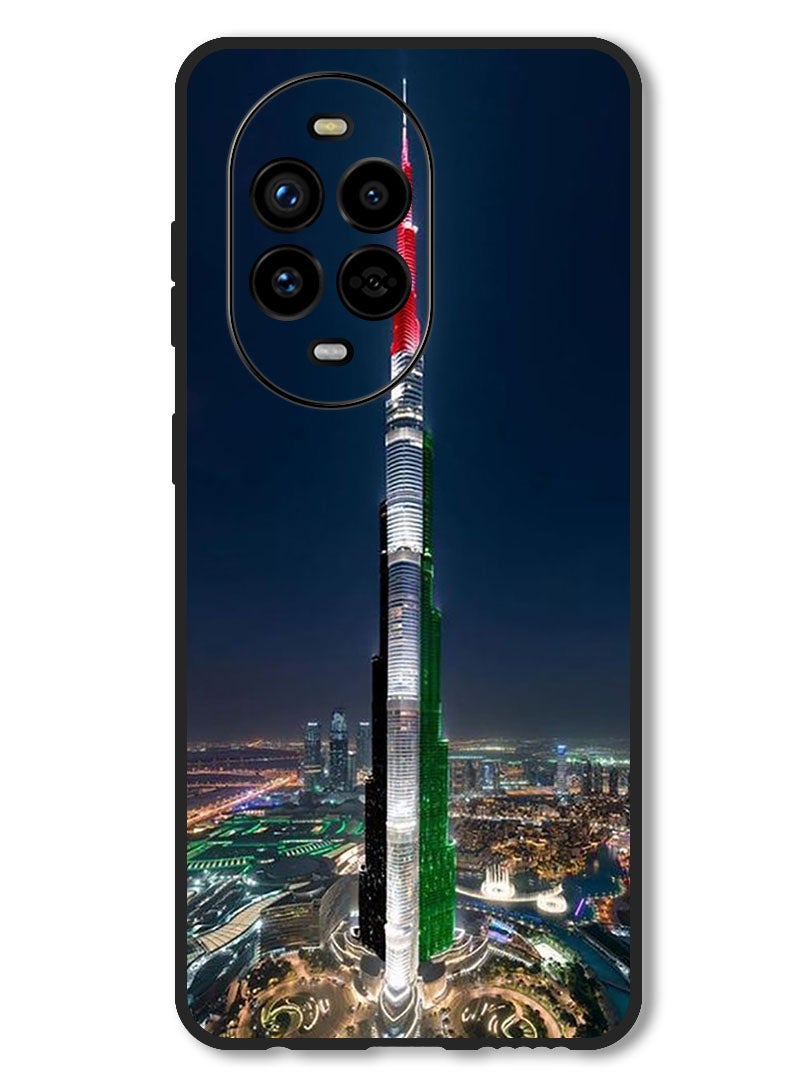 Theodor Case Compatible with Huawei Nova 13 Pro Protection Shockproof Bumper Cover Burj Khalifa UAE Flag - Image 1