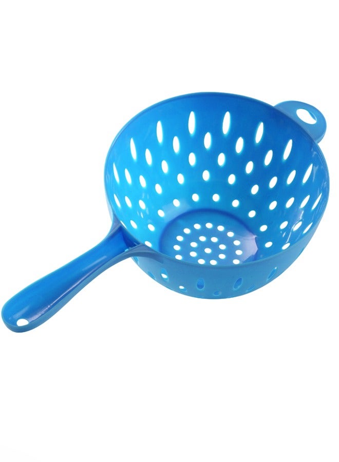 YOLO Multi Purpose Large Colander Strainer Set of 2 Piece, Drain Basin and Basket for Washing and Draining Fruit-Red and Blue - Image 2