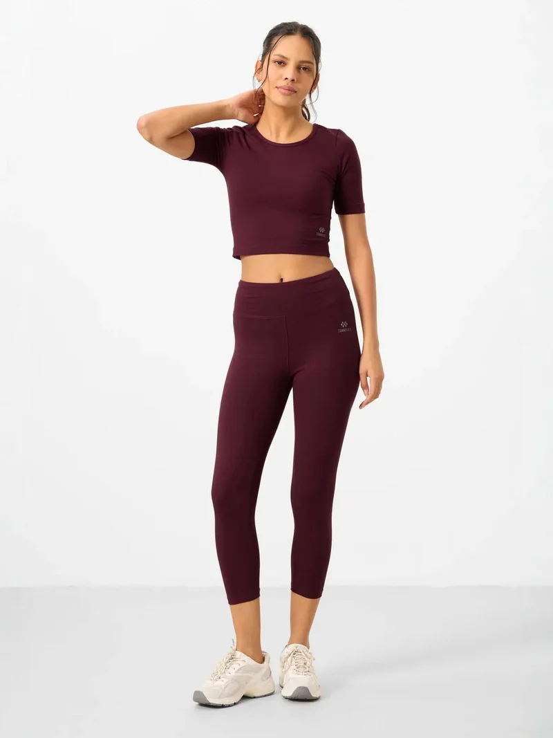 TOMMYLIFE TOMMY Cotton Elastane Capri T-Shirt and Leggings Set