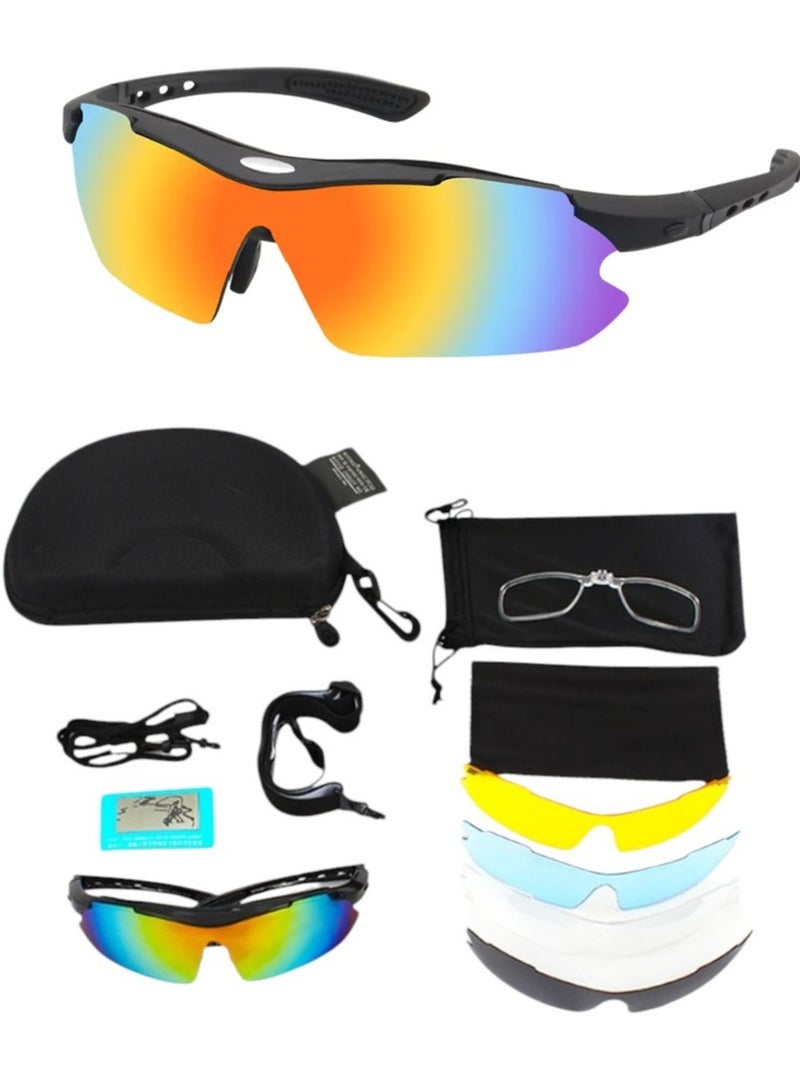 Generic Outdoor Tactical Polarized Sunglasses UV400 Shooting Riding Interchangeable Glasses with 5 Lenses, Seller's Exclusive InfinityHandmade  - Image 1