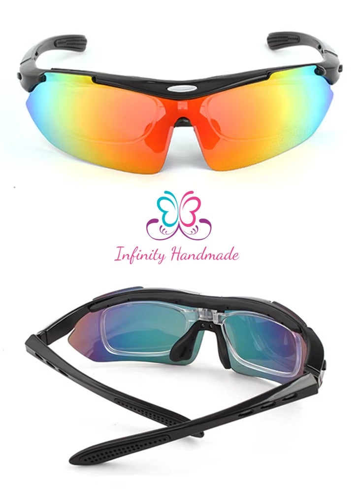 Generic Outdoor Tactical Polarized Sunglasses UV400 Shooting Riding Interchangeable Glasses with 5 Lenses, Seller's Exclusive InfinityHandmade  - Image 2