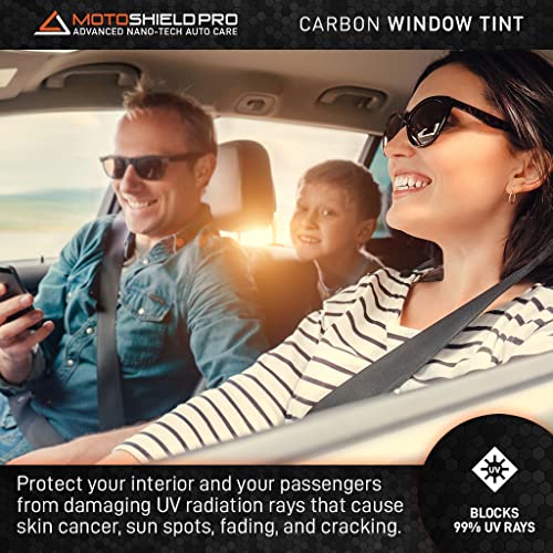 MotoShield Pro DIY-MotoShield Pro Premium Carbon Tint (50% VLT) 24” in x 5’ ft Roll | Professional Window Film for Auto, Reduce Infrared Heat & Block UV by 99% - Image 2