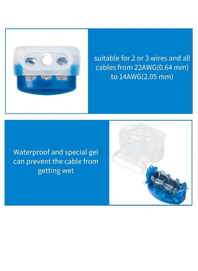 Generic 3 Way Wire Connector Locking Wire Connector Electrical, Moisture Resistant Flame Retardant Nylon Insulated Connector, For 22 14 AWG, Cable Robot Mower Irrigation Applications (60 Count)  - Image 2