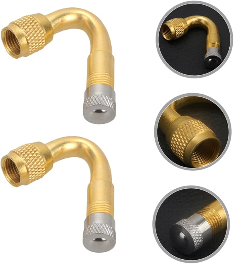 2Pcs Valve Stem Extenders for Car Motorcycle RV Bike Dual Tire Inflation Access - Image 5
