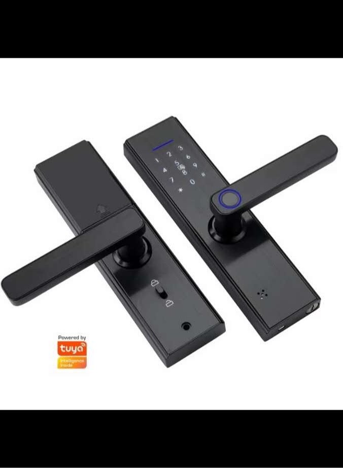 Smart Lock, ELLI-Riz Fingerprint Door Lock with Reversible Handle, Keyless Entry WiFi Lock, Free APP, IC Card, Anti-peep Code, Smart Lever for Home, Office - Image 3