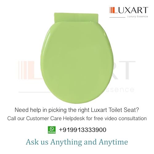 LUXART Toilet Seat Cover 17.9L x 14.5W Inc Indian Commode Oval Seat Cover With Round Edge | EWC Non Soft Close Commode Cover With Installation Kit | PP Western Toilet Cover For Bathroom Commercial Use - Image 3