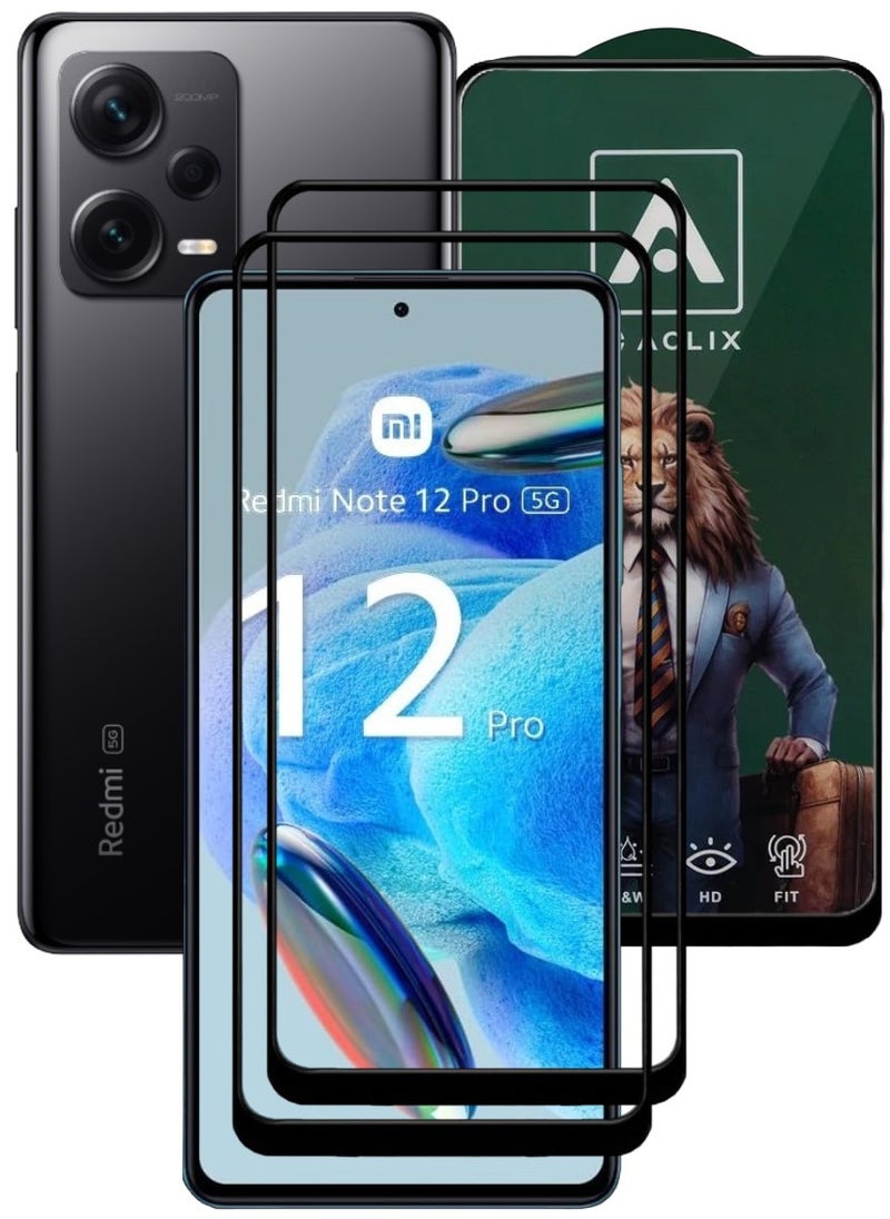 ACLIX 2 Pieces Antistatic ESD Dustproof Premium Quality High Definition Tempered Glass Screen Protector Designed For Xiaomi Redmi Note 12 Pro - Image 1