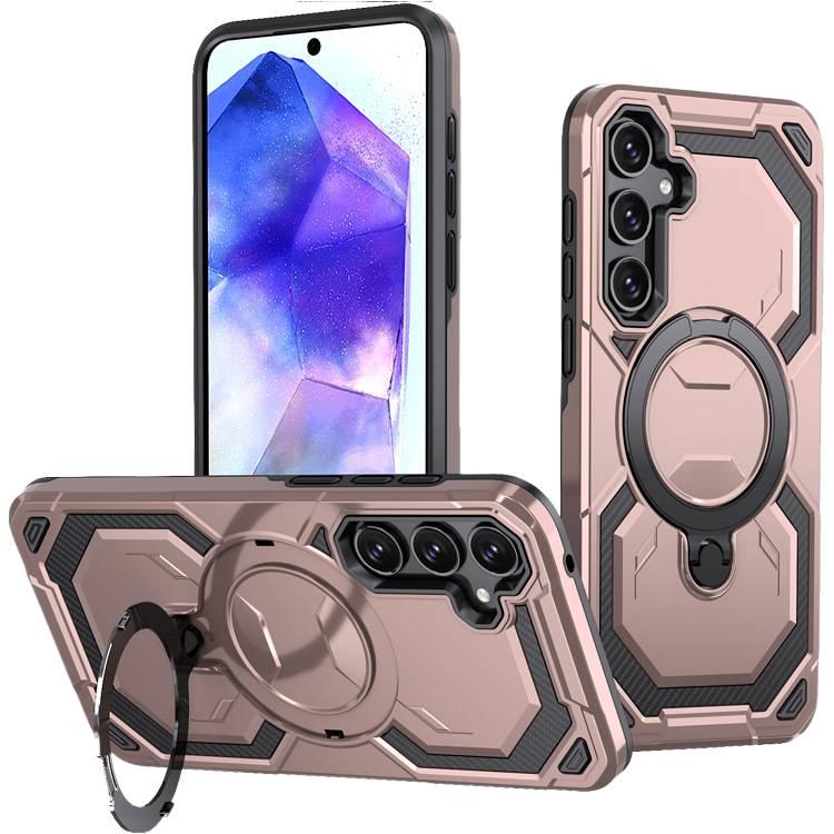 MagSafe Case Acrylic Protective TPU + for Samsung Galaxy A26 and Kickstand and Anti Fingerprint in Green for Family Use - Image 2
