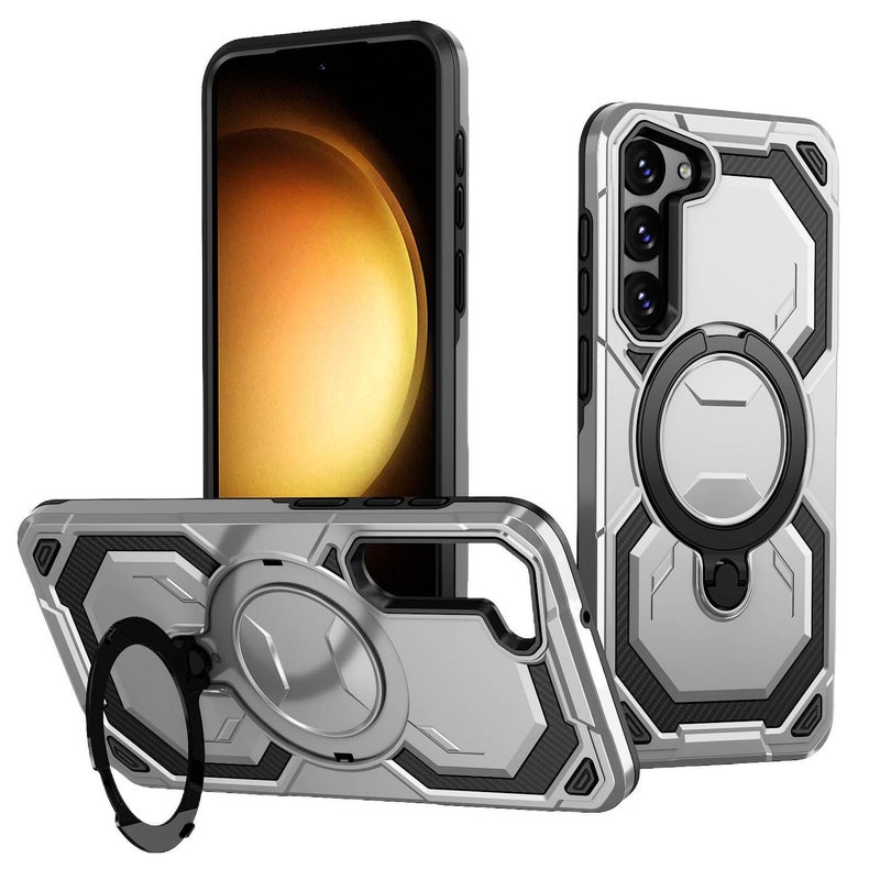 MagSafe Case Acrylic Protective TPU + for Samsung Galaxy A26 and Kickstand and Anti Fingerprint in Green for Family Use - Image 4