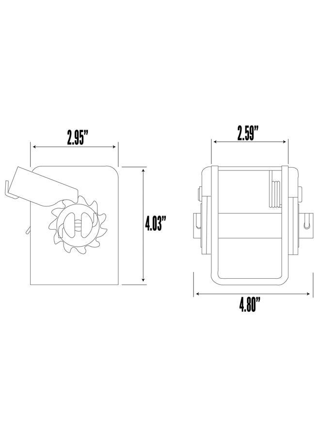 US Cargo Control 2'' Lashing Truck Tie Down Winch (Left) - 2 Pack - Image 5