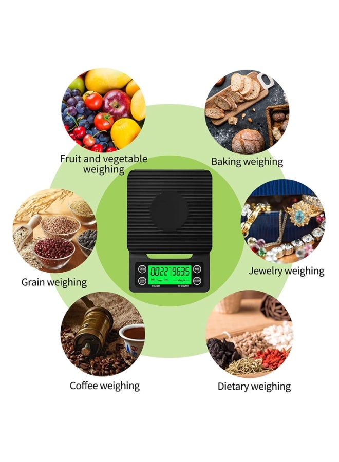 Accurate Electric Kitchen Scale,Coffee Scale with Timer High-precision Kitchen Scale Mini Electronic Platform Scale Food Weighing Scale - Image 5