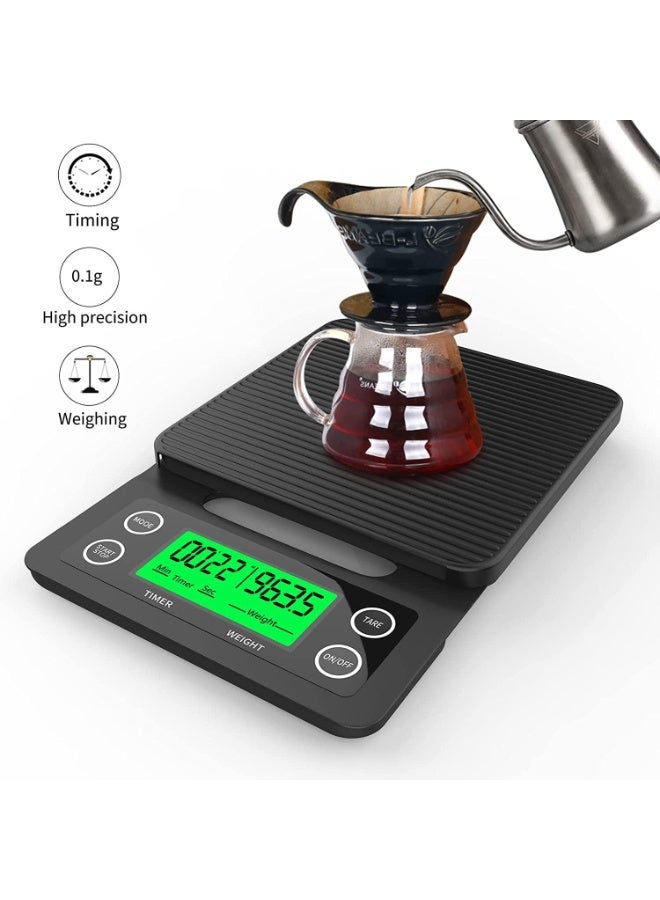 Accurate Electric Kitchen Scale,Coffee Scale with Timer High-precision Kitchen Scale Mini Electronic Platform Scale Food Weighing Scale - Image 3