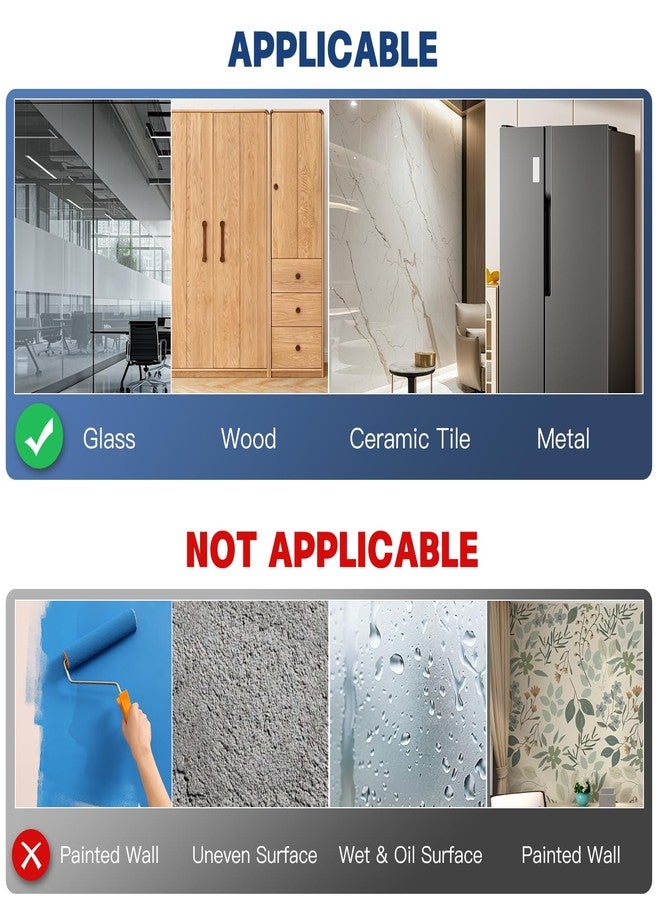 vimiroo 3 Pack Dry Erase Board Stickers Magnetic Free, 12"x8" Restickable Dry Erase Sheets No Residue for Wall/Refrigerator/Door/Cabinet, Adhesive Non-Magnetic Whiteboard, Fridge Dry Erase Paper - Image 4