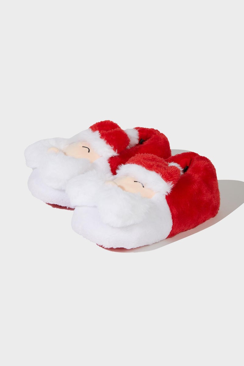 DeFacto White Woman Woman Flat Christmas Home Slippers Casual - Image 3