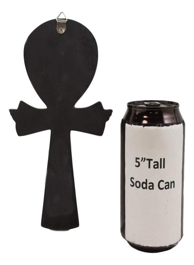 إيبروس جيفت تمثال إبروس كروكس أنساتا المصري عنخ إيزيس بأجنحة مفتوحة وخرطوش هيروغليفية، لوحة جدارية ثلاثية الأبعاد، ارتفاع 7.5 بوصة، رمز الحياة والتوازن لآلهة مصر (برونز باتينا). - Image 3