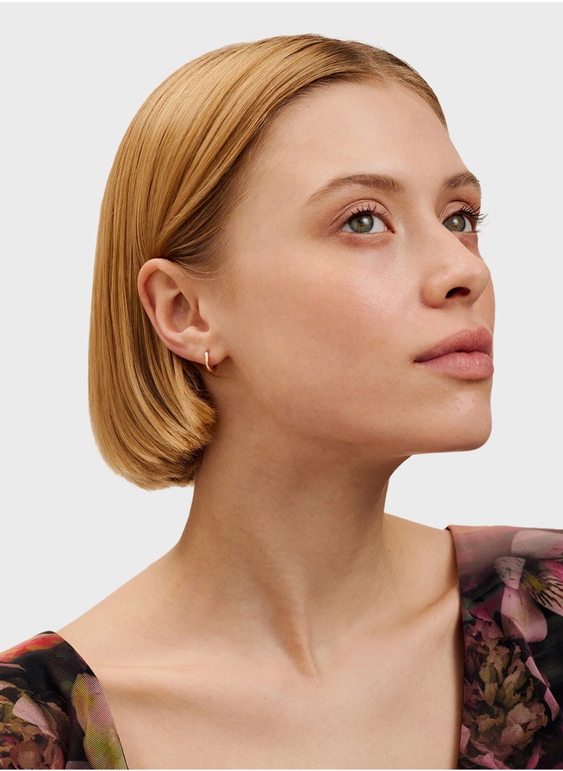 Ted Baker Logo Detail Hoop Earrings  - Image 4