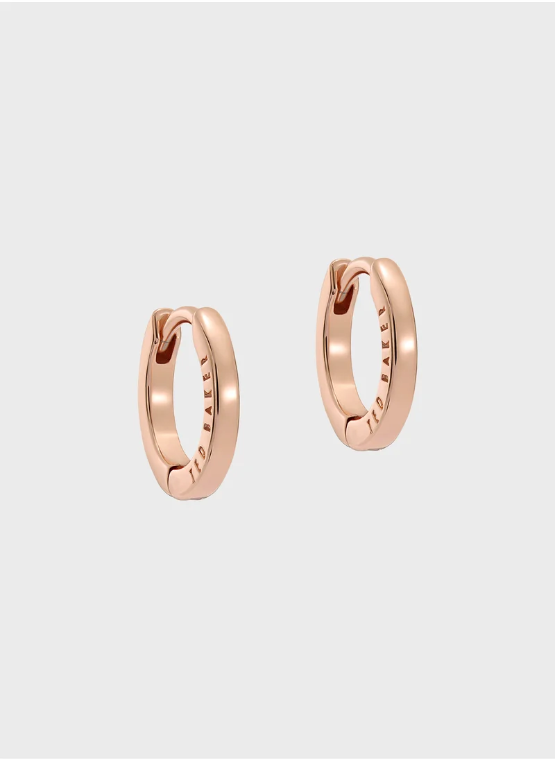 Ted Baker Logo Detail Hoop Earrings