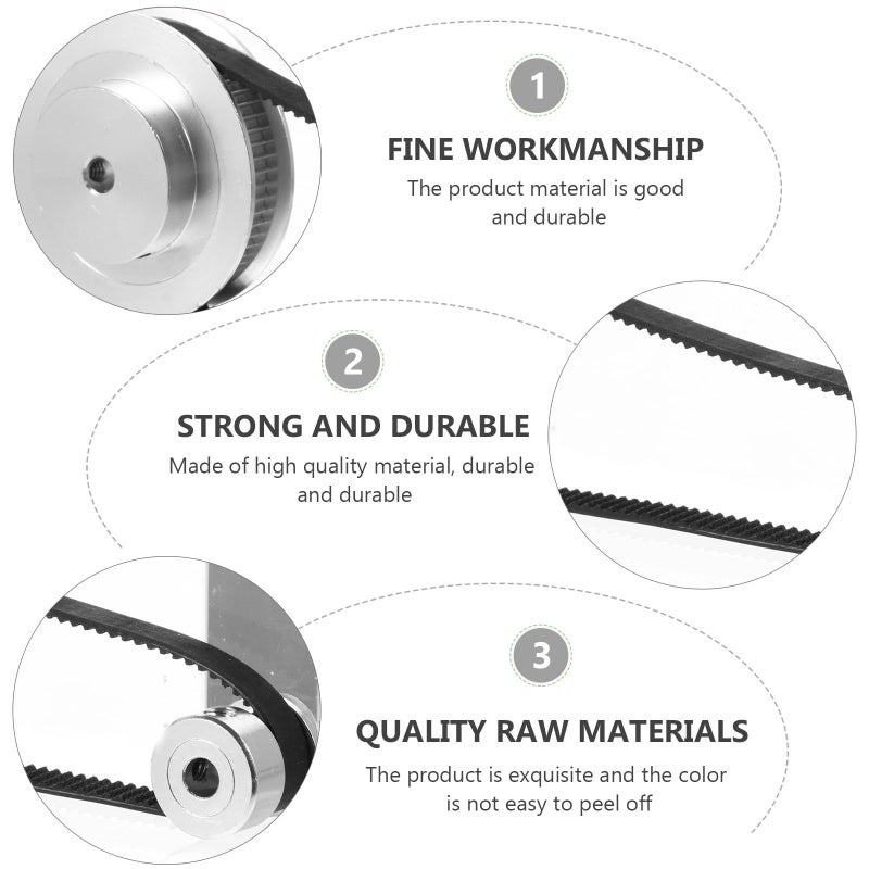 3 Speed Aluminum Synchronous Pulley 20T Small 60T Large 6mm Width 5mm Bore - Image 4