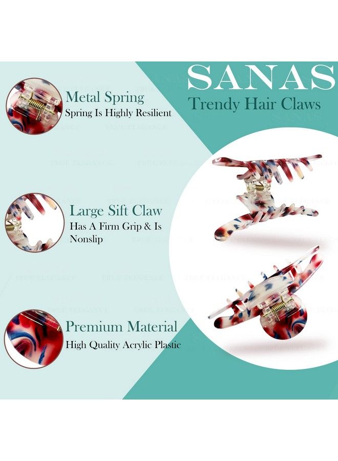Sanas Hair Clips For Women 4 Pcs Claw Clips Fancy Butterfly Hair Clips Hair Accessories For Girls Claw Clips Korean Clutch Stylish Hair Clip Women Accessories 4Pcs - Image 4