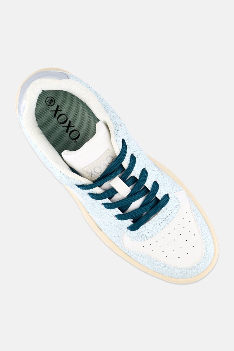 XOXO Women Brand Logo Lace Up Shoes, Multicolor Best Price UAE