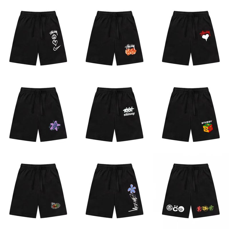25 New Styles Of Export Letter Printed Stu Casual Pants Skull Sieve Men'S And Women'S Five-Point Pants Collection - Image 2