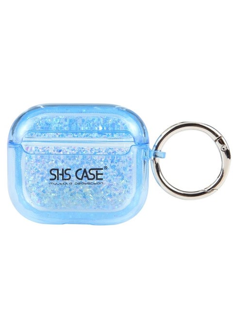 Case Cover For AirPods 3 Flash Diamond Epoxy Bluetooth Earphone Protective Case Blue