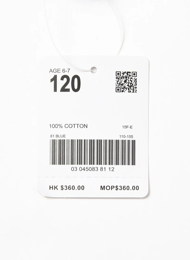 GIORDANO Kids' Regular Fit Cotton Oxford Long Sleeve Shirt