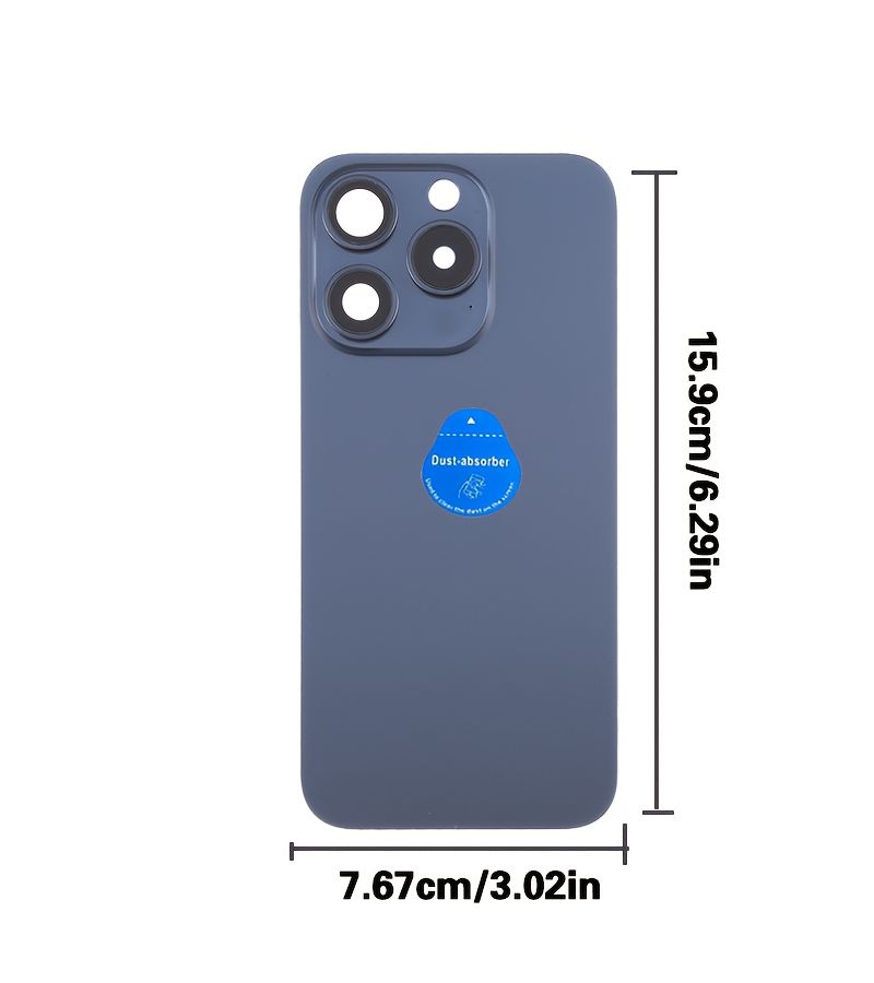 Phone Case For Iphone 15 Pro Max Series Original Color Matching Tool Backplate Repair Replacement Parts Back Cover Glass With Damaged Lens Repair Kit Including Phone Back Protector Film - Image 2