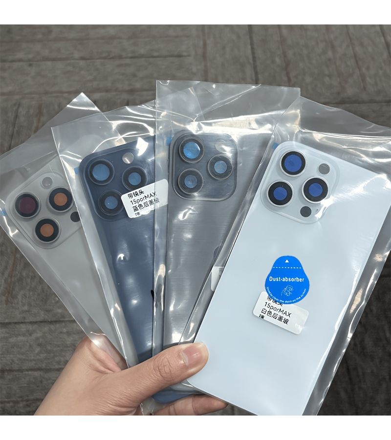 Phone Case For Iphone 15 Pro Max Series Original Color Matching Tool Backplate Repair Replacement Parts Back Cover Glass With Damaged Lens Repair Kit Including Phone Back Protector Film - Image 5