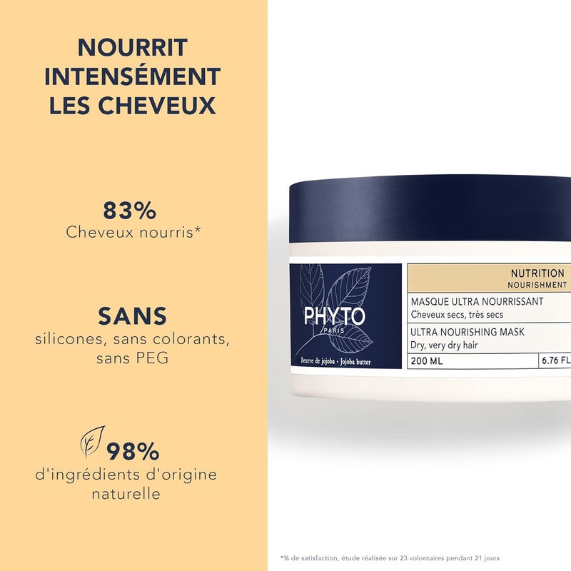 PHYTO PARIS Ultra Nourishing Hair Mask for Dry and Very Dry Hair - 200 ml - Image 2