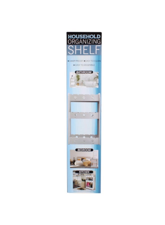 Kole 3-Tier Lightweight Multipurpose Wood Organizing Shelf White 23 Inch CA930 - Image 2
