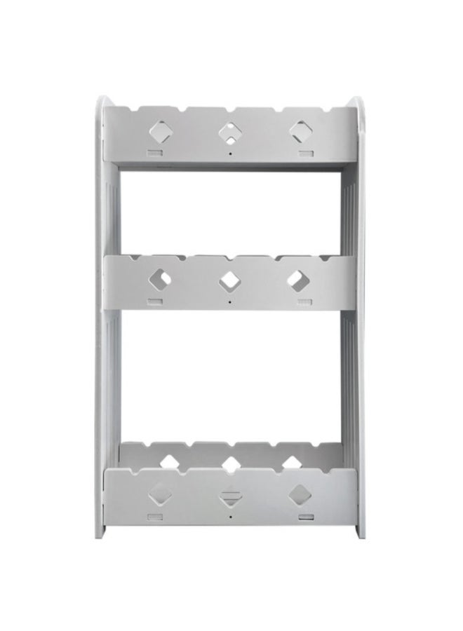Kole 3-Tier Lightweight Multipurpose Wood Organizing Shelf White 23 Inch CA930 - Image 1