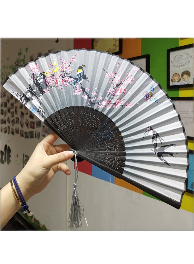 Ancient Folding Bamboo Fan Chinese Style Foldable Fan Student Gift Fan - Image 1