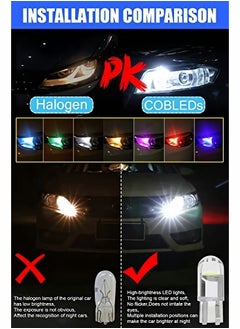SYOSI 194 لمبة LED 6000K أبيض، 6000K 68 2825 W5W T10 Wedge COB LED استبدال المصابيح، سطوع فائق، لأضواء لوحة الترخيص، مصابيح موضع السيارة، ضوء الخريطة، 30 قطعة  - Image 2