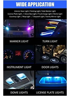SYOSI 194 لمبة LED 6000K أبيض، 6000K 68 2825 W5W T10 Wedge COB LED استبدال المصابيح، سطوع فائق، لأضواء لوحة الترخيص، مصابيح موضع السيارة، ضوء الخريطة، 30 قطعة  - Image 3