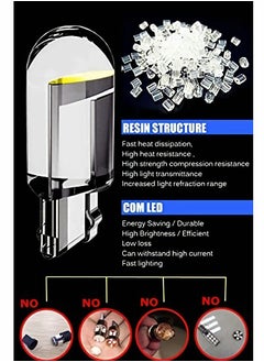 SYOSI 194 لمبة LED 6000K أبيض، 6000K 68 2825 W5W T10 Wedge COB LED استبدال المصابيح، سطوع فائق، لأضواء لوحة الترخيص، مصابيح موضع السيارة، ضوء الخريطة، 30 قطعة  - Image 5