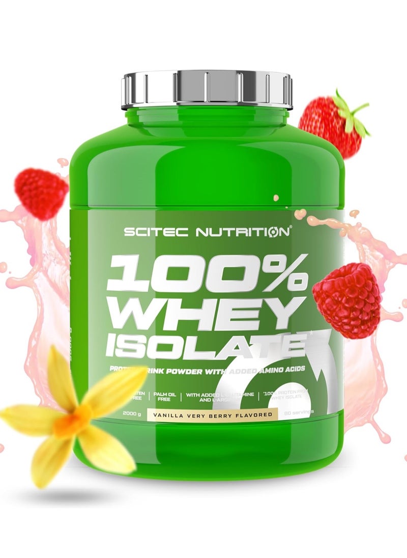 SCITEC NUTRITION 100% Whey Isolate 2Kg - Vanilla Very Berry  - Image 1