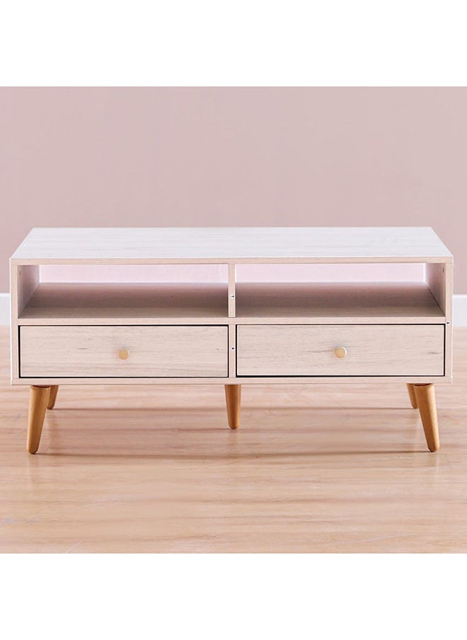 DANUBE HOME Patterson Coffee Table Multifunctional Living Room Table Space Saving Center Table Modern Design Furniture For Home 100x60x46 cm Light Oak  - Image 3