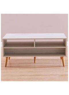 DANUBE HOME Patterson Coffee Table Multifunctional Living Room Table Space Saving Center Table Modern Design Furniture For Home 100x60x46 cm Light Oak  - Image 5