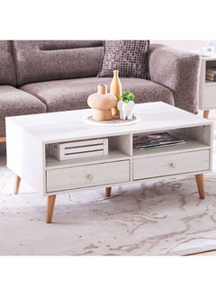 DANUBE HOME Patterson Coffee Table Multifunctional Living Room Table Space Saving Center Table Modern Design Furniture For Home 100x60x46 cm Light Oak  - Image 2