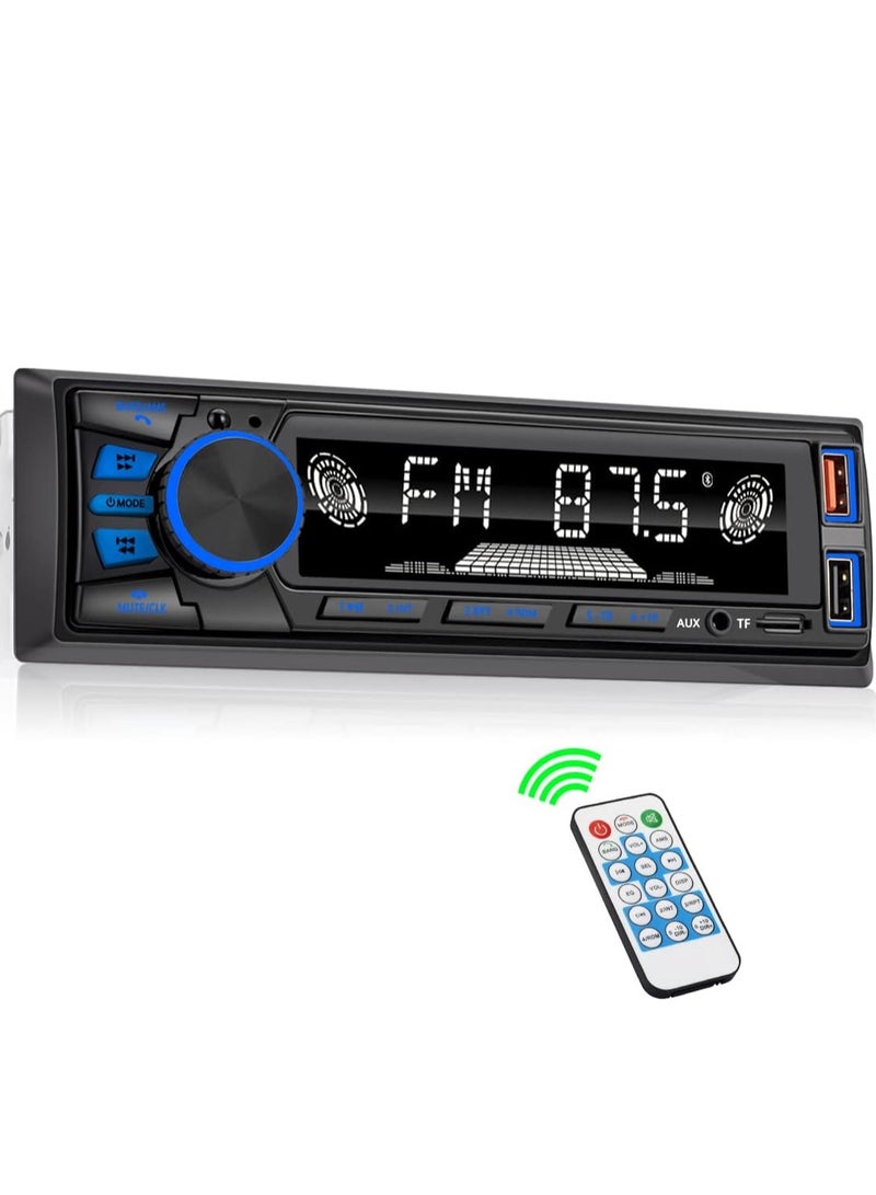ستيريو سيارة DIN فردي، مشغل MP3 REAKOSOUND ستيريو سيارة مع بلوتوث غير يدوي / FM / USB / TF / AUX / شحن سريع، راديو سيارة مع جهاز تحكم عن بعد - Image 1