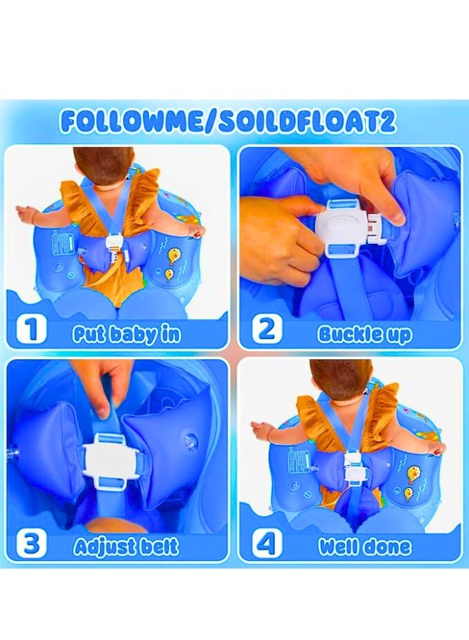 Chase Up Baby Swimming Float with UPF50+ Sun Canopy Baby Floats for Pool No Flip Overbaby Pool for Baby Age of 3-36 Months - Image 3