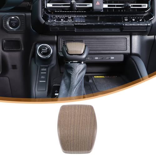 Heutamo Gear Shift Knob Cover Trim Compatible with Toyota Land Cruiser Prado 250 J250 LC250 2024 2025 Accessories ABS Gear Shifter Knob Cover Handle Lever 1Pcs Pearwood - Image 1