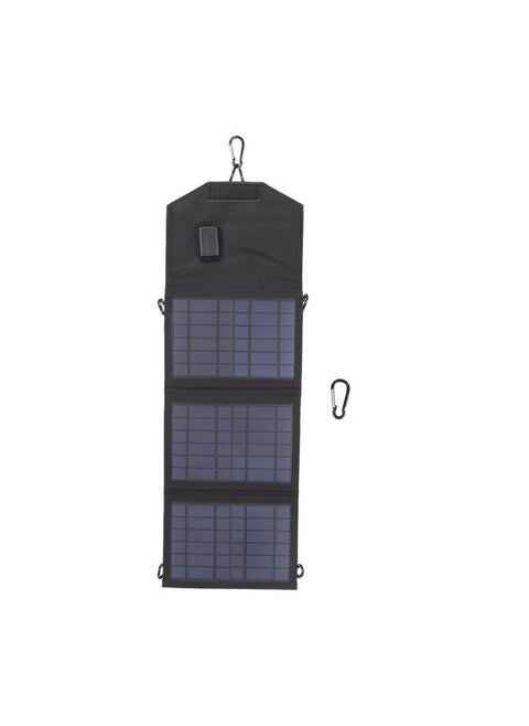 Solar Charger Portable Foldable Polysilicon Solar Power Bank with Hooks for Camping 10.5W 5V