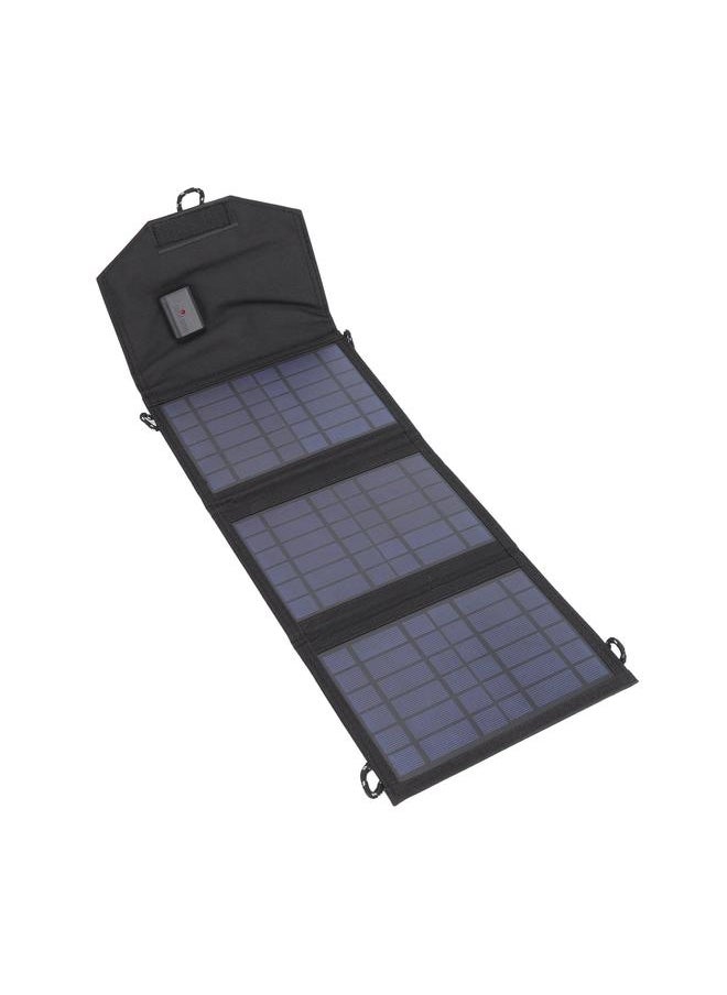 Thoraya - Solar Charger Portable Foldable Polysilicon Solar Power Bank with Hooks for Camping 10.5W 5V - Image 1