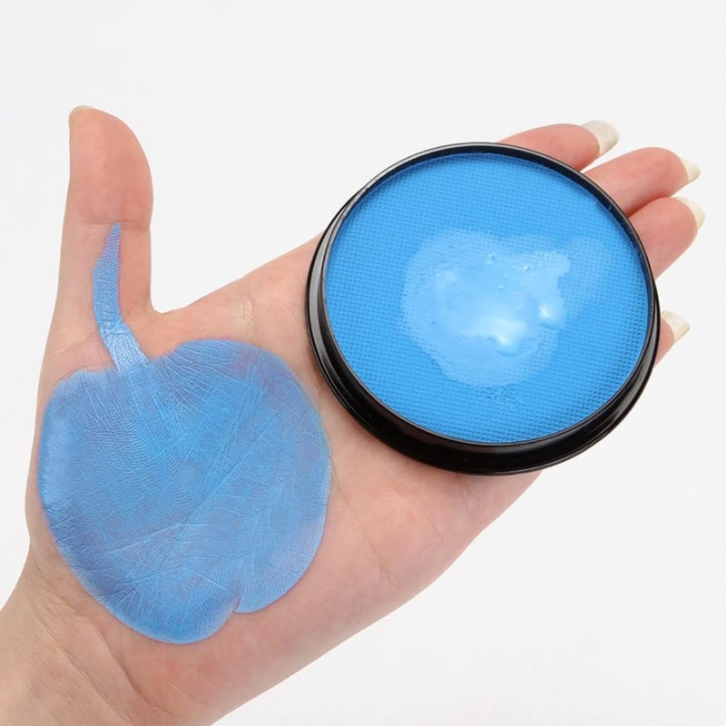 Face Body Paint 30g aqua makeup Professional Water Based Face Paint Face Painting Body Painting Single Cake Makeup Club Halloween Carnival Cosplay Party blue