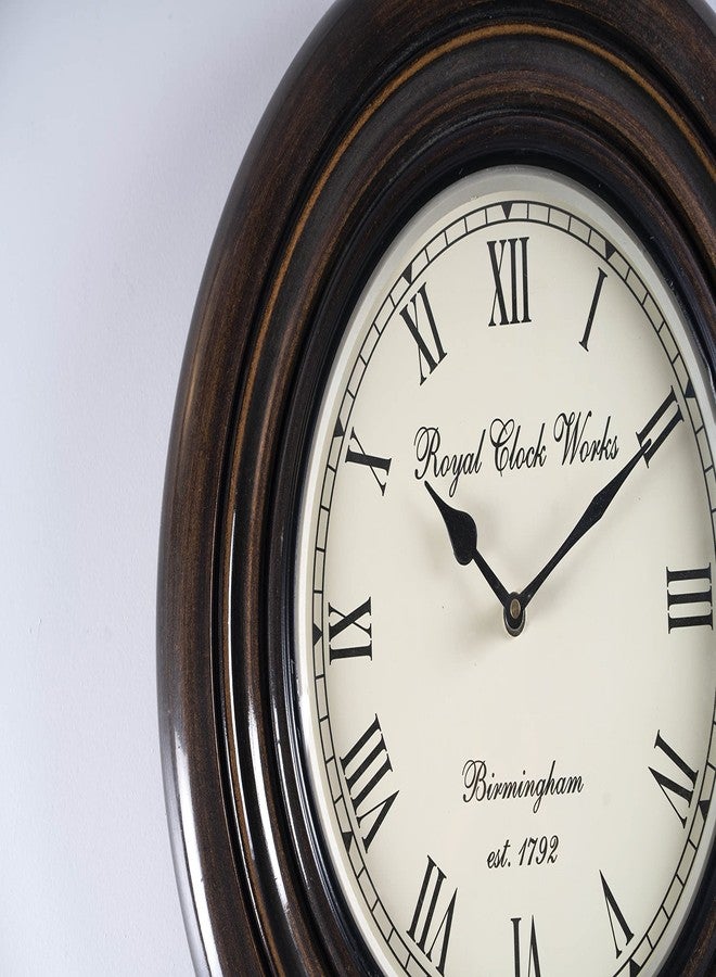 vedas Exports Leya Heritage Wooden Polished Wall Clock with Dial (Brown, 12 Inch) - Image 4