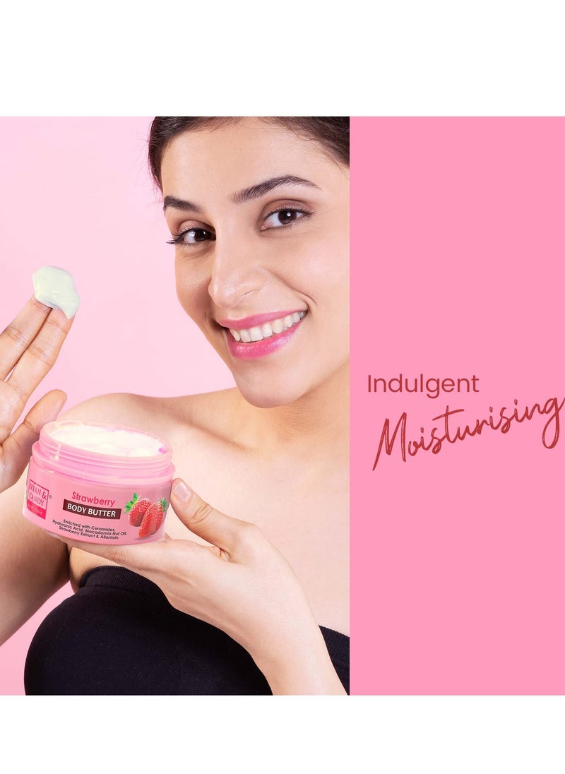 BRYAN & CANDY BRYAN And CANDY Strawberry Body Butter pH 5.5 for 72Hrs Moisturization Enriched with Ceramides Hyaluronic acid Strawberry extract Shea Butter 200G  - Image 4