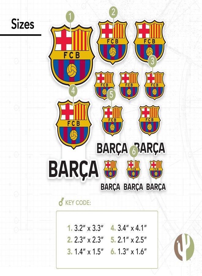 Desert Cactus FC Barcelona Sticker Barça Sheet Vinyl Football Soccer Decal Laptop Water Bottle Car Scrapbook Sheet (Type 1-2) - Image 3