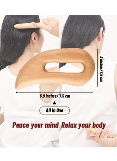XiuWoo Wooden Body Massage Tool, Gua Sha Tools For Wood Therapy  - Image 2